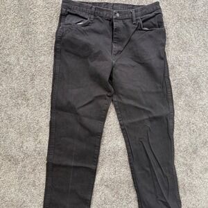 Rustler Mens Regular Fit Straight Leg Black Denim Jeans 38x30 87619CB